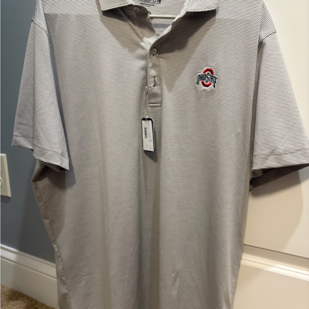 Johnnie-O Grey Ohio-State Polo Shirt